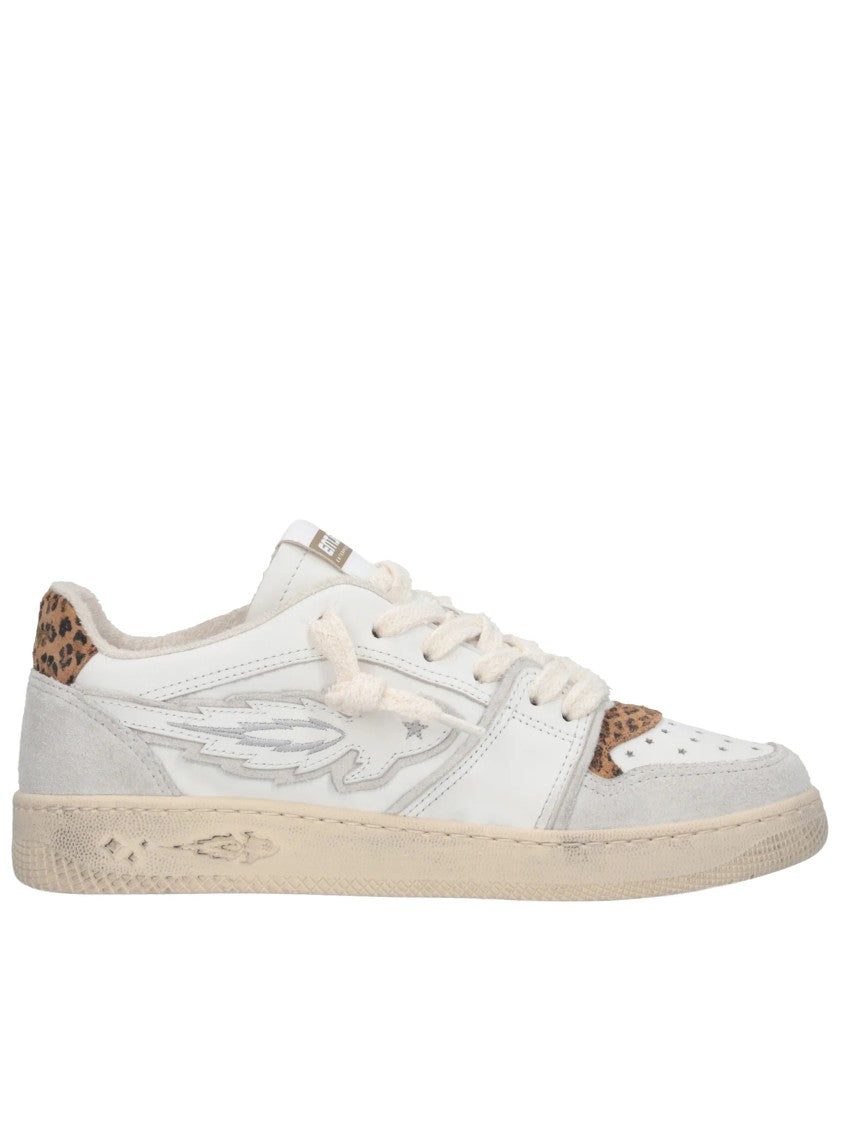 Enterprise Japan Egg Rocket 3 White/Grey Suede Sneakers