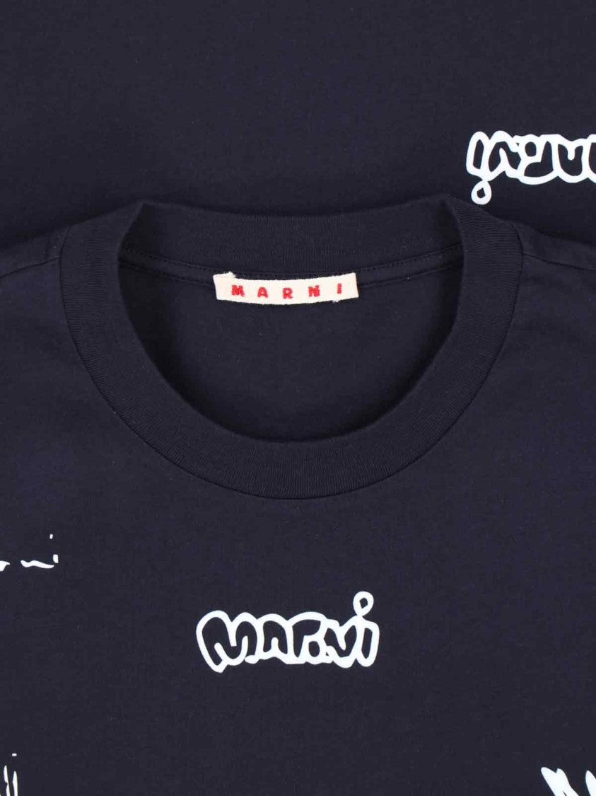 Marni Logo T-Shirt – Navy