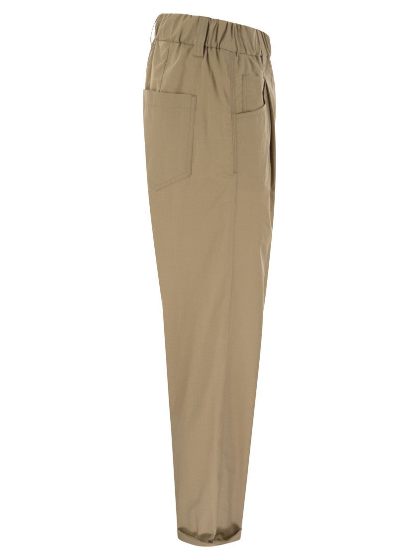 Brunello Cucinelli Track Five-Pocket Trousers In Lightweight Poplin