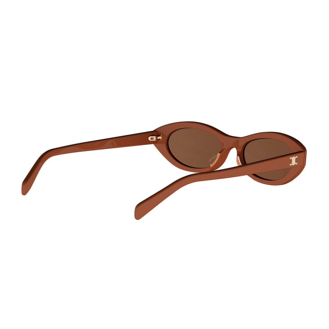 Celine Orange Triomphe Mini Acetate Oval Sunglasses