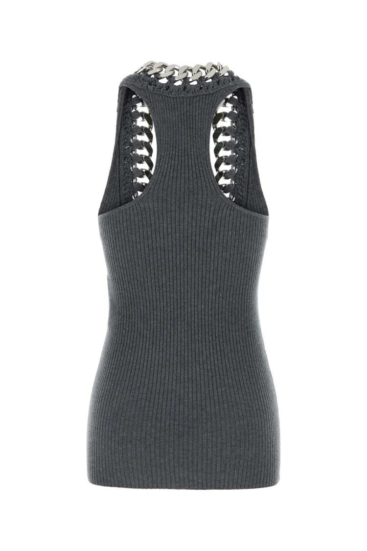 Stella Mccartney Grey Stretch Wool Blend Top