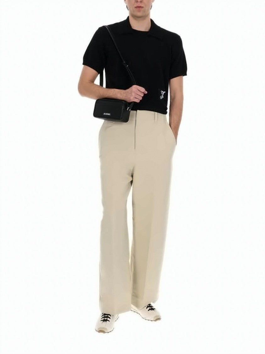 Jacquemus Short-Sleeved Knit Top With Classic Collar
