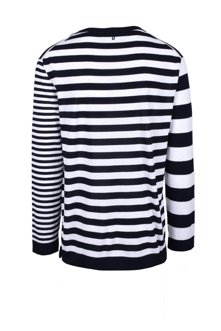 Dondup Cotton Sweater - White/Blue