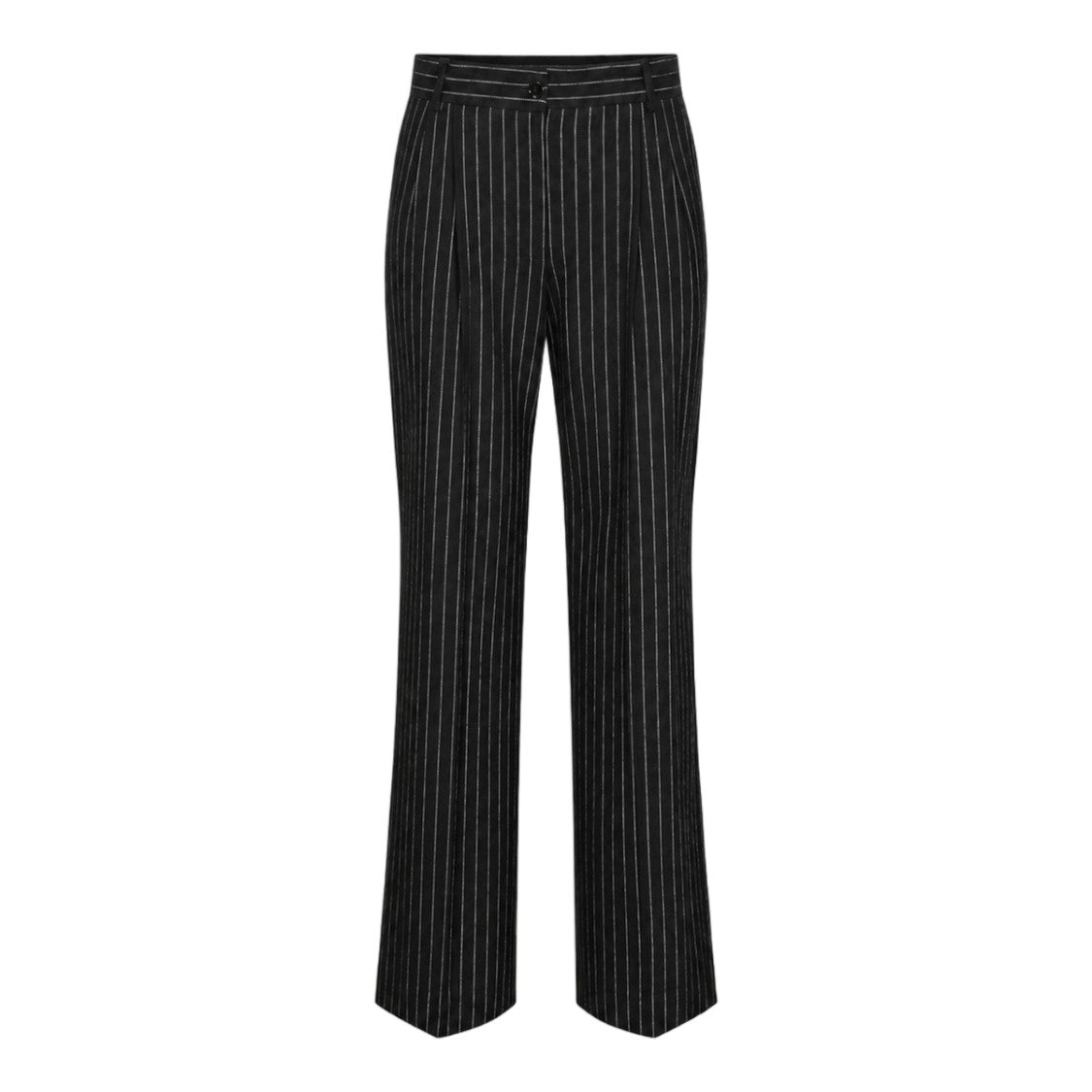 Dolce & Gabbana Black Pinstripe Tailored Straight-Leg Pants