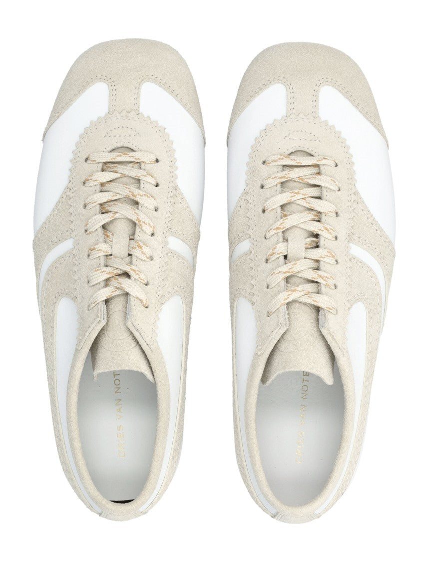 Dries Van Noten Leather Sneakers With Retro 1970S Marathon Inspiration