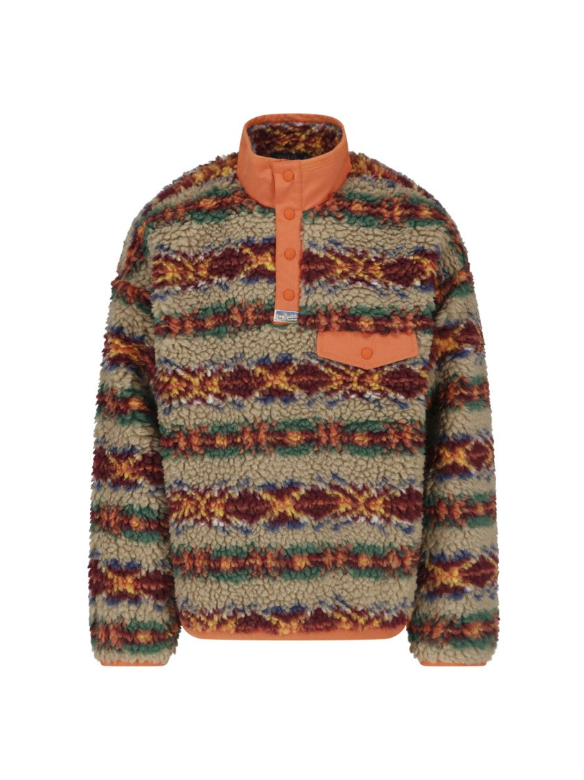 Polo Ralph Lauren Multicolor Teddy High Collar Fleece Pullover