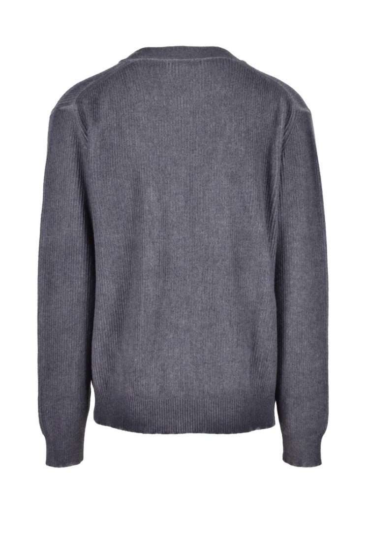 Original Vintage Style V-Neck Grey Cardigan