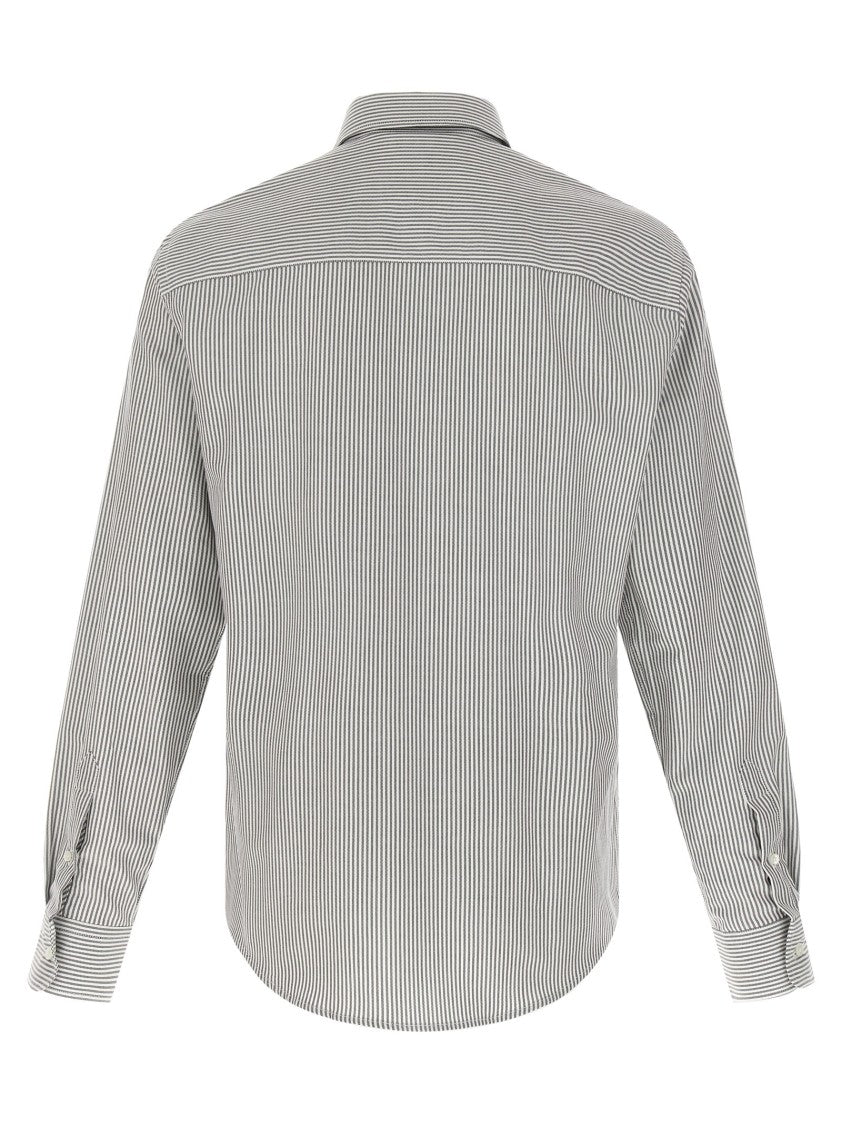 Ami Oxford Striped Cotton Shirt