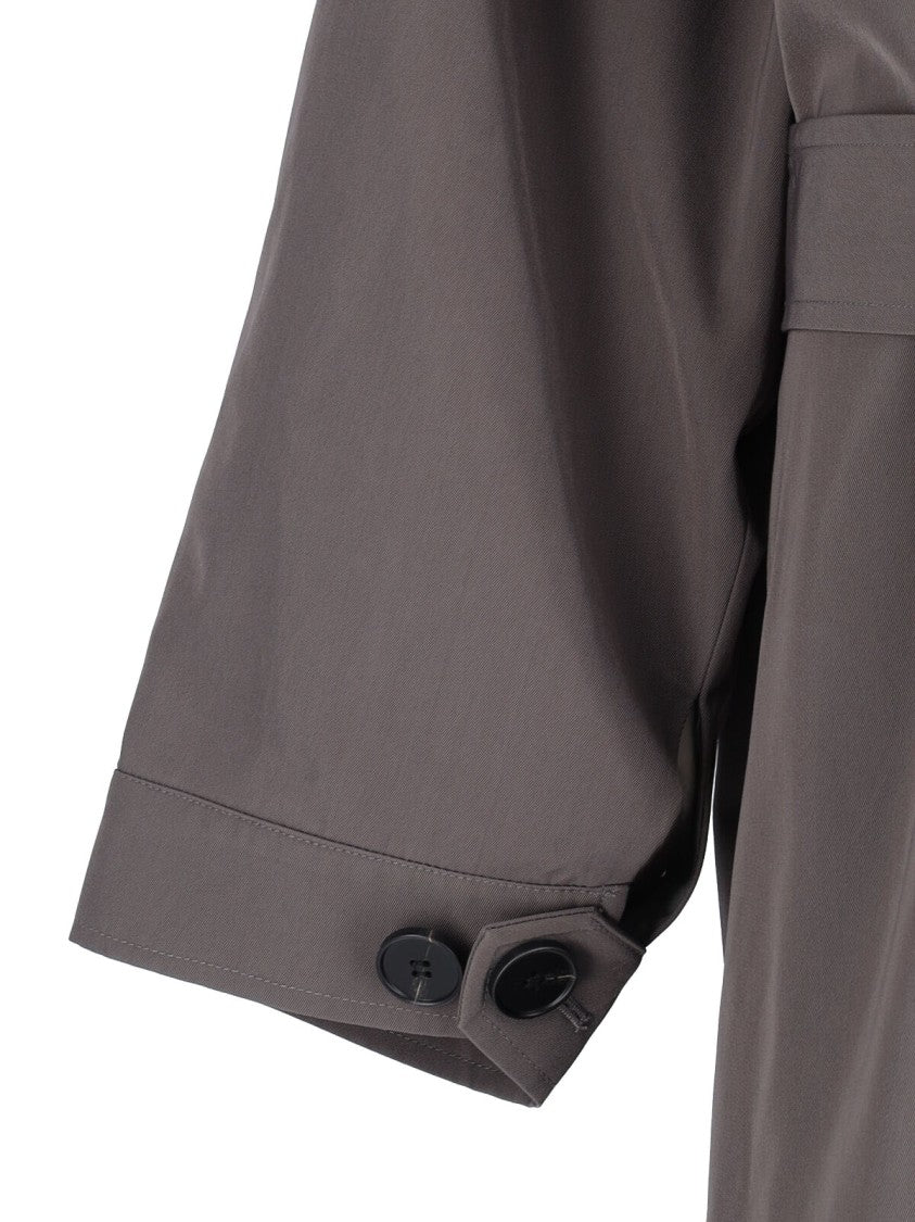 The Frankie Shop Double-Breasted Trench Coat With Adjustable Waist And Maxi Lapel