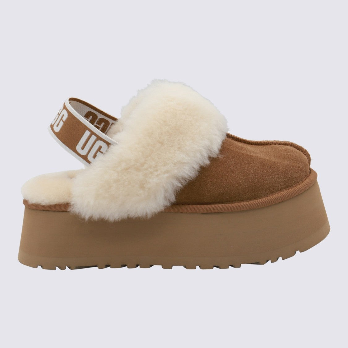 Ugg Brown Shearling Open-Back Flats