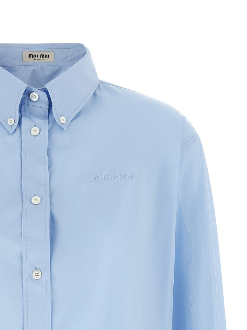 Miu Miu Logo Embroidery Shirt