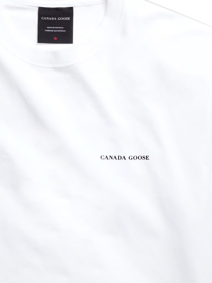 Canada Goose Relaxed Fit White Cotton T-Shirt