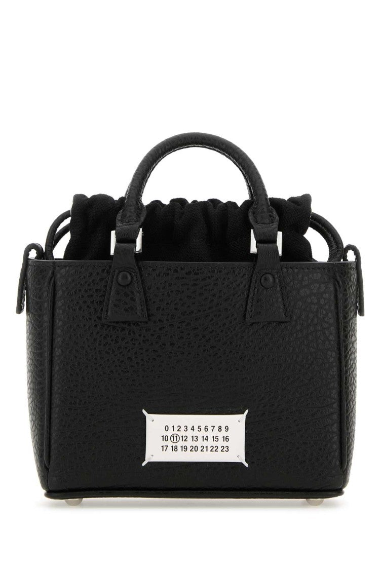 Maison Margiela Black Leather 5Ac Tote Horizontal Handbag