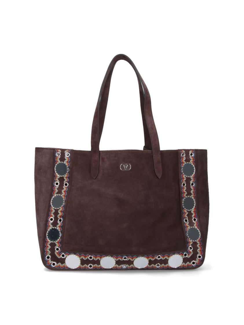 Valentino Garavani Nellcôte Tote Bag With Embroidered Details