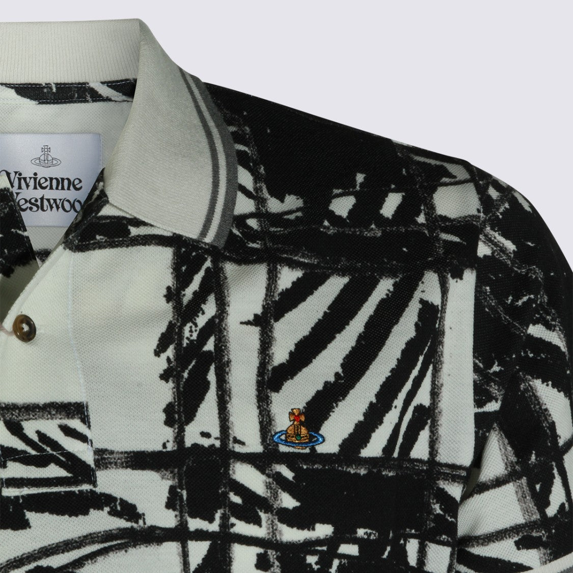 Vivienne Westwood Abstract Checkered Polo Shirt With Button Placket