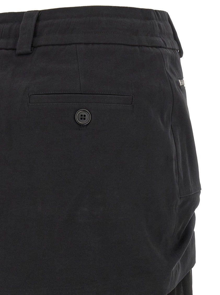Dolce & Gabbana Twill And Chiffon Skirt