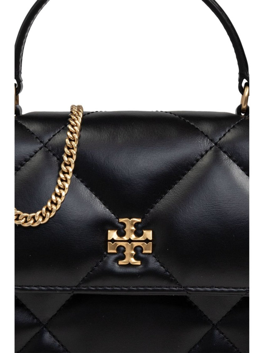 Tory Burch Kira Mini Trapezoid Quilted Leather Chain Wallet