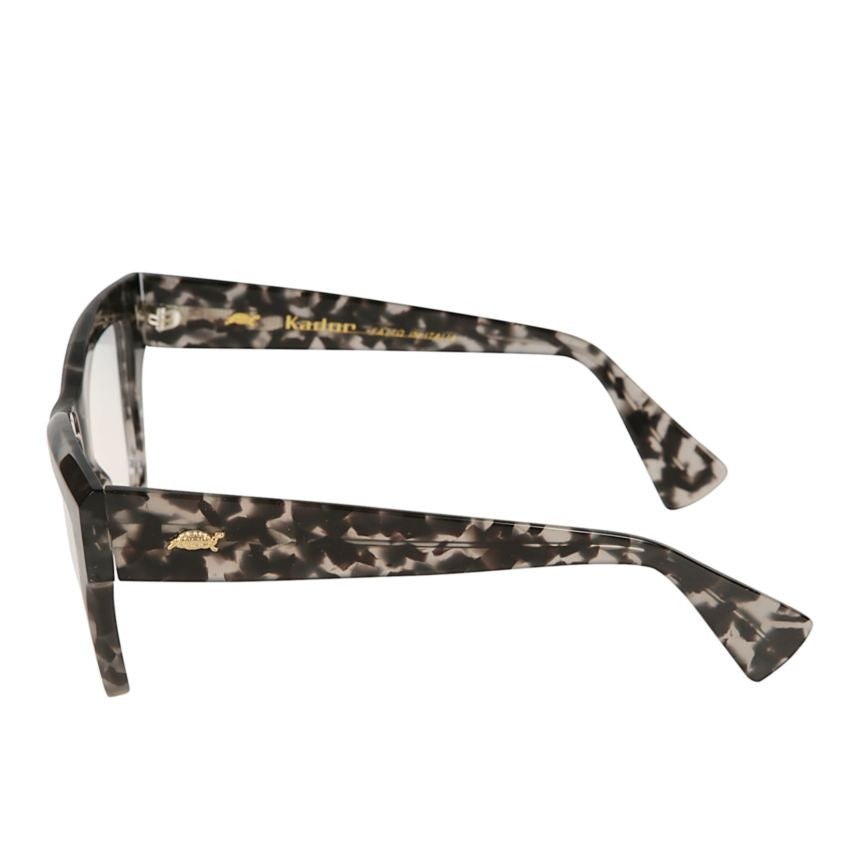 Kador Charm Tortoiseshell Square Frame Eyeglasses With Gold Branding