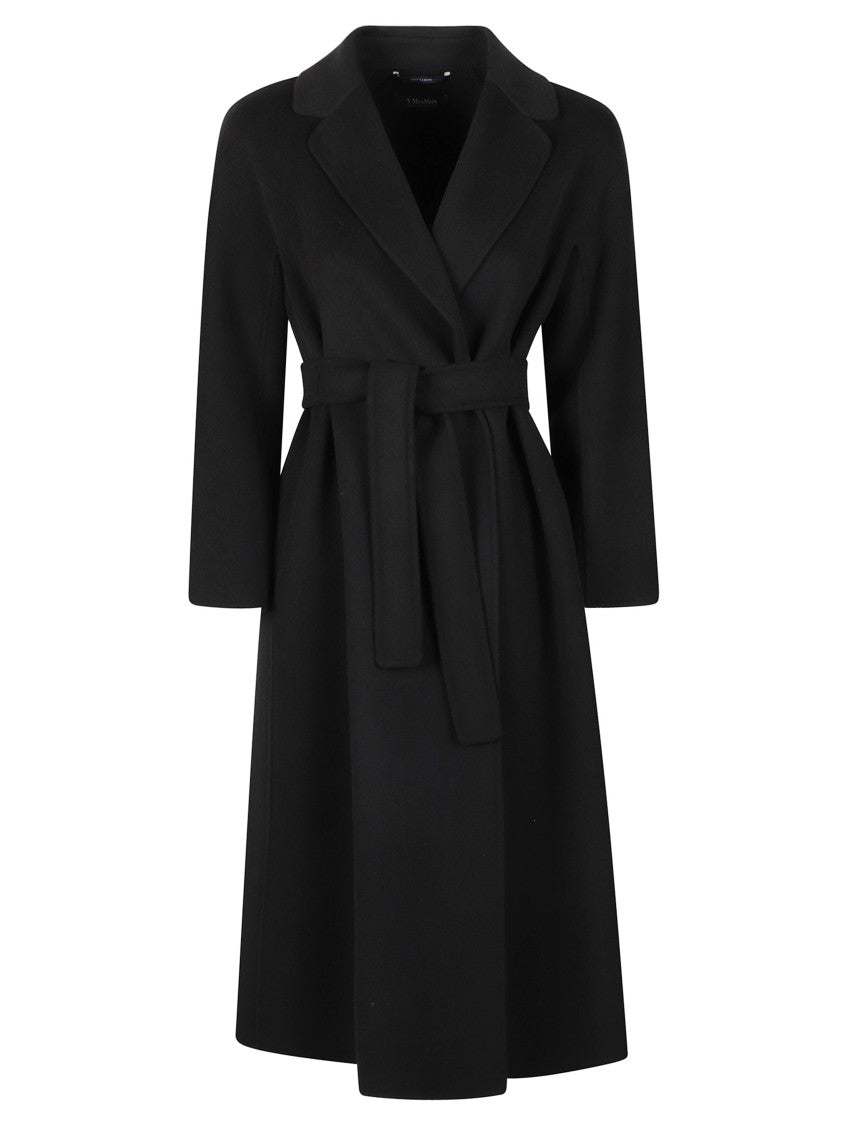 Max Mara Tailored Black Coat With Classic Lapel