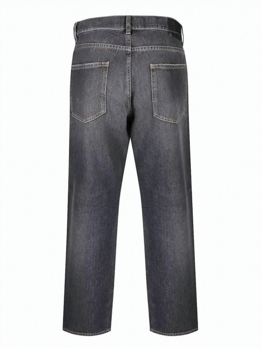 Golden Goose Relaxed Fit Denim Pants With Faded Grey Wash