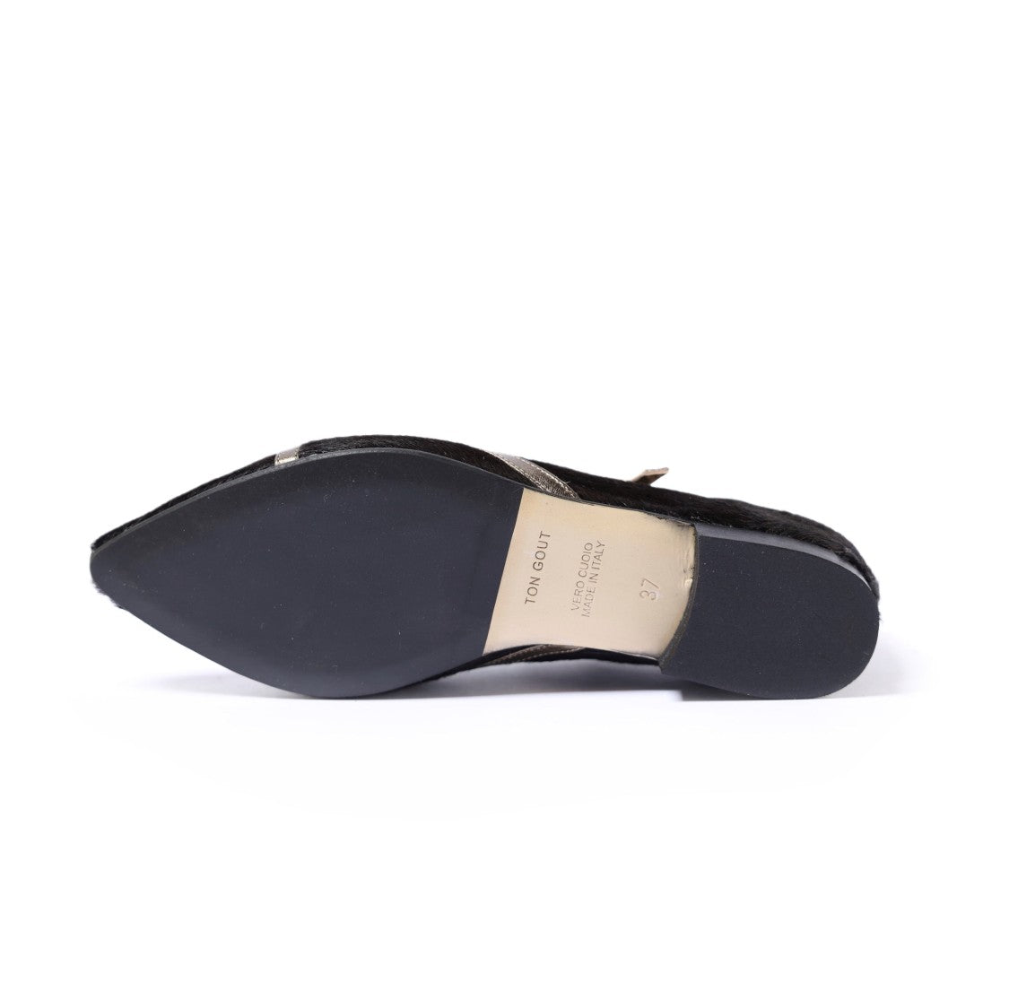 Ton Gout Plush Velvet Croquet Ballerinas With Pointed Toe