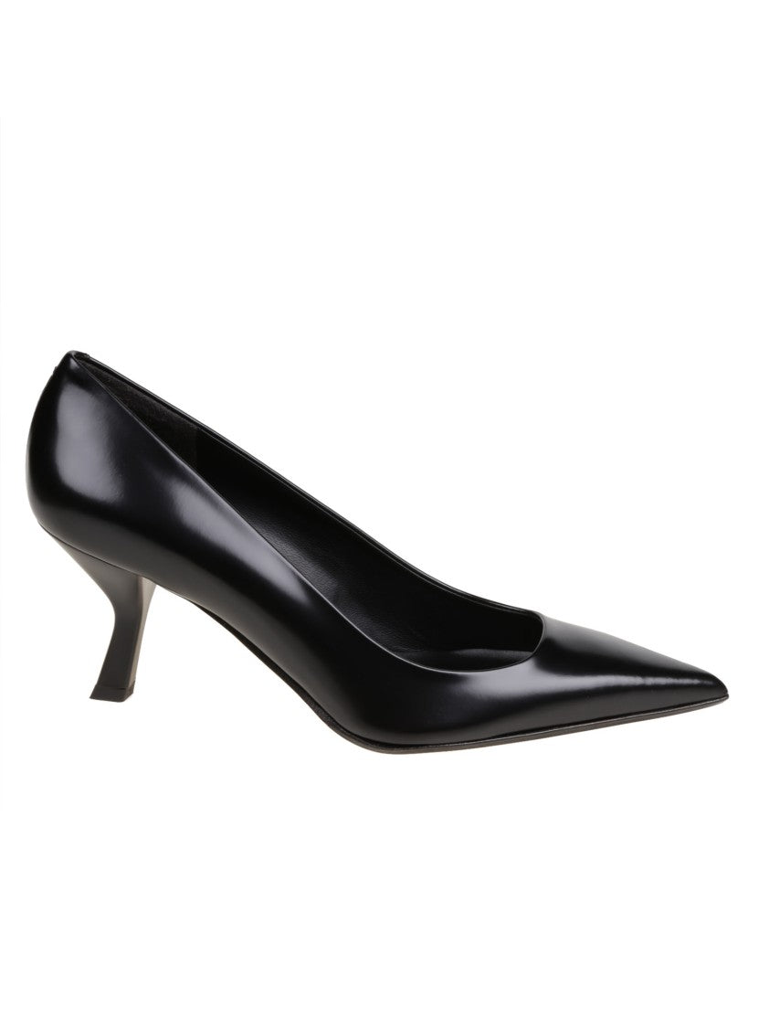 Sergio Levantesi Refined Leather Decolleté Pumps With Slender Heel