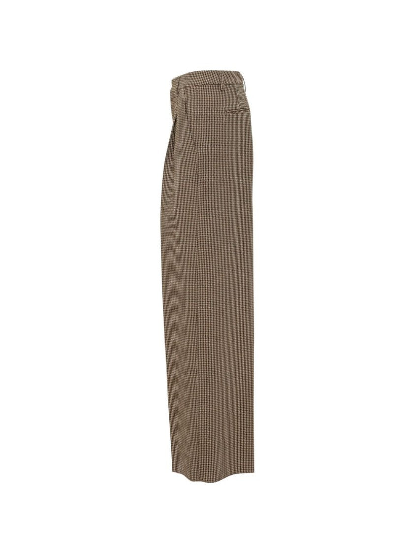 Seafarer High Waist Checkered Straight-Leg Pants