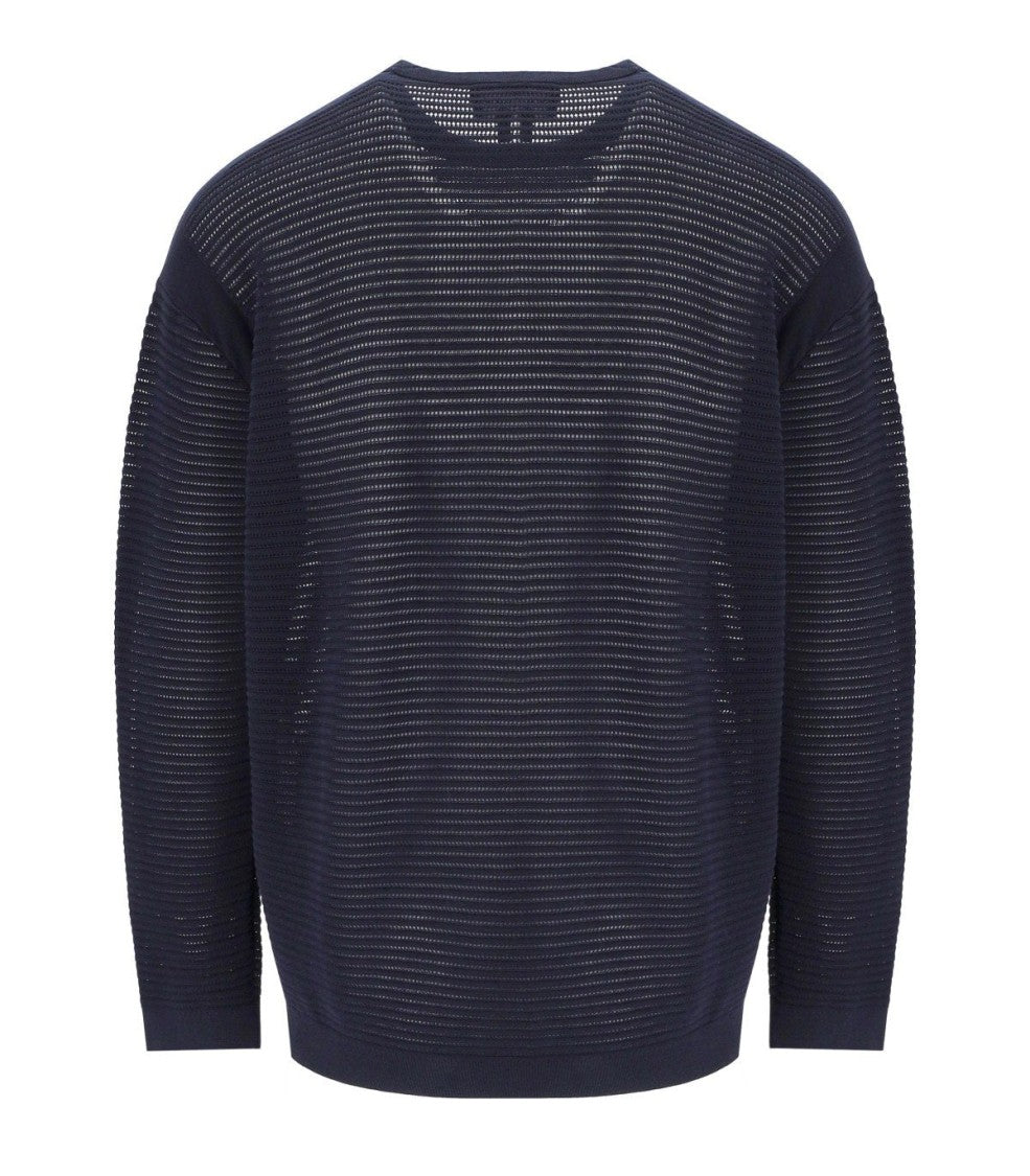 Emporio Armani Navy Blue Crewneck Jumper