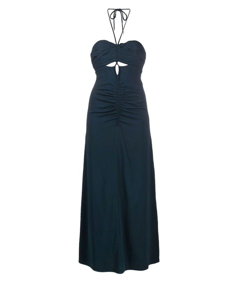 Self-Portrait Cut-Out Ruched Maxi Dress