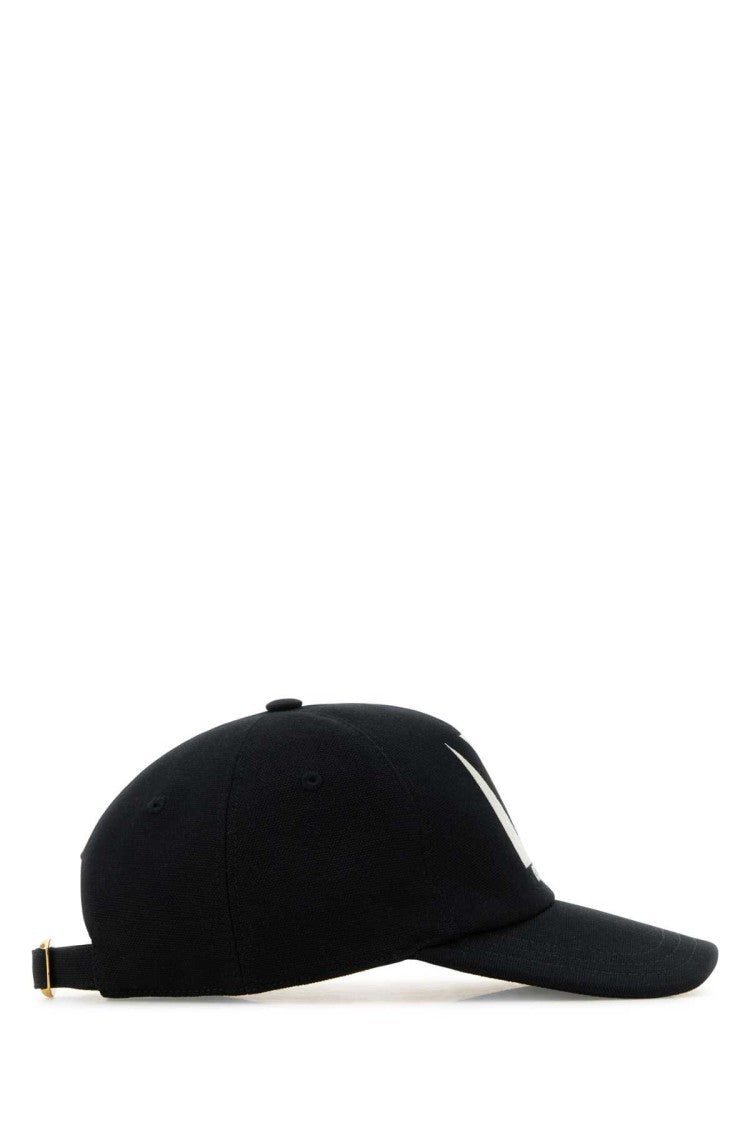 Valentino Garavani Black Cotton Baseball Cap