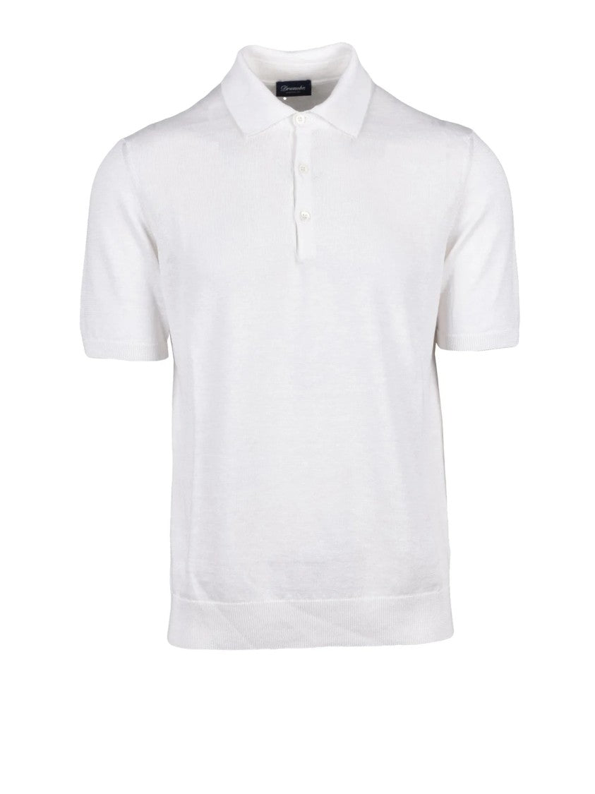 Drumohr Knit Polo - White