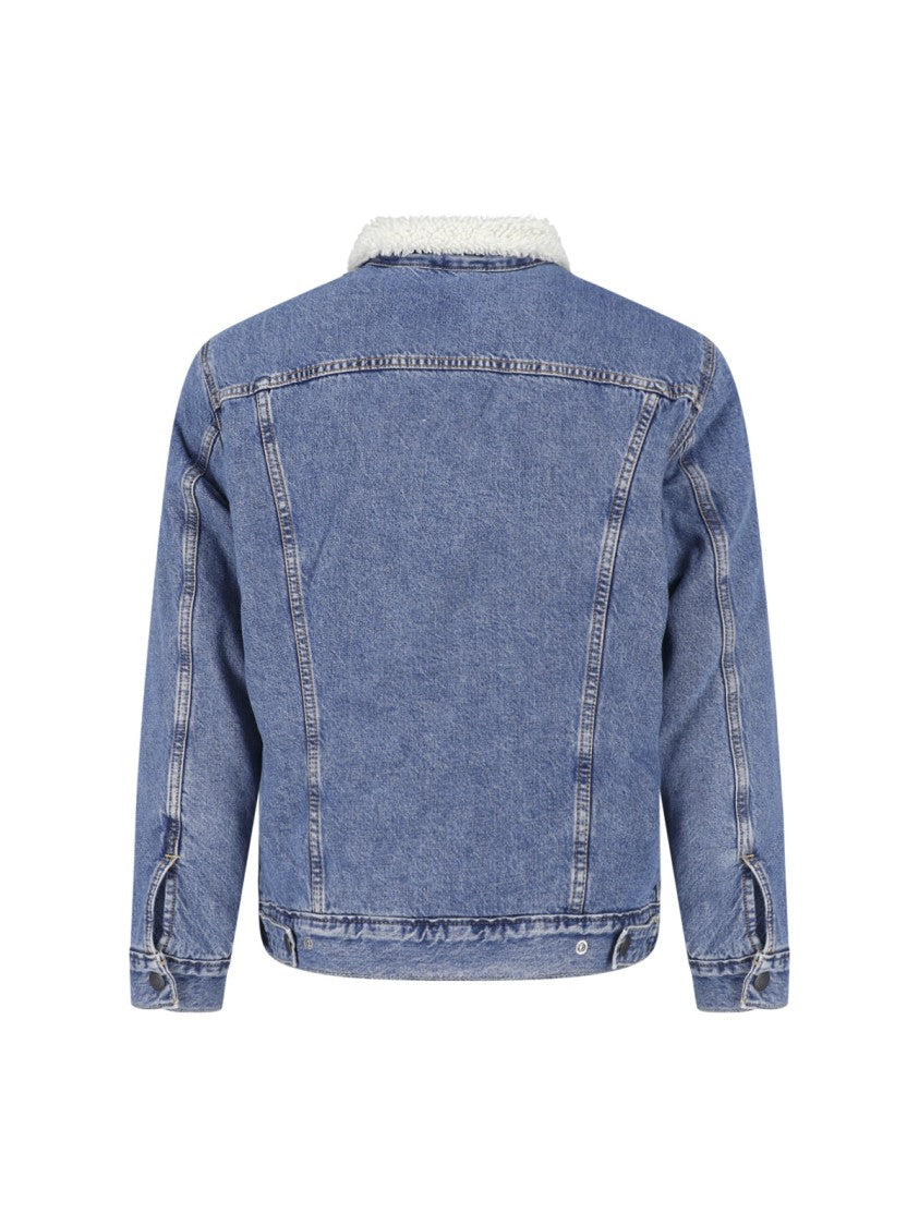 Levi's Strauss Blue Sherpa Trucker Denim Jacket
