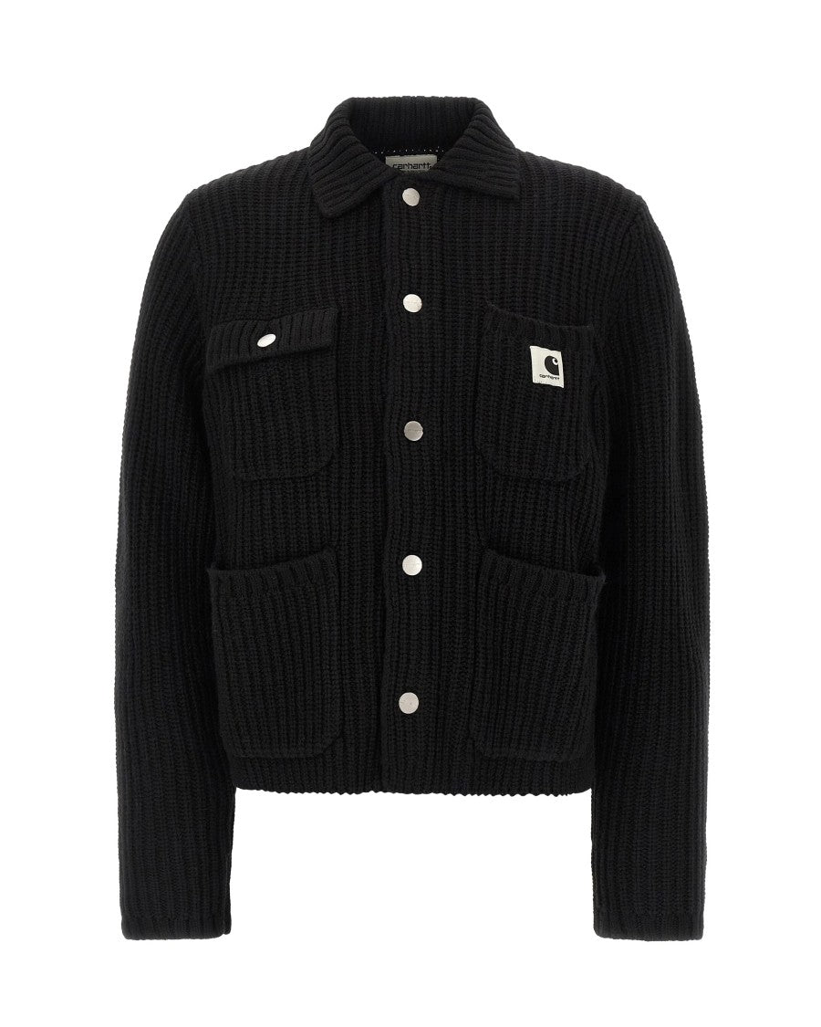 Carhartt Wip Michigan Ribbed Chunky Knit Buttoned Jacket