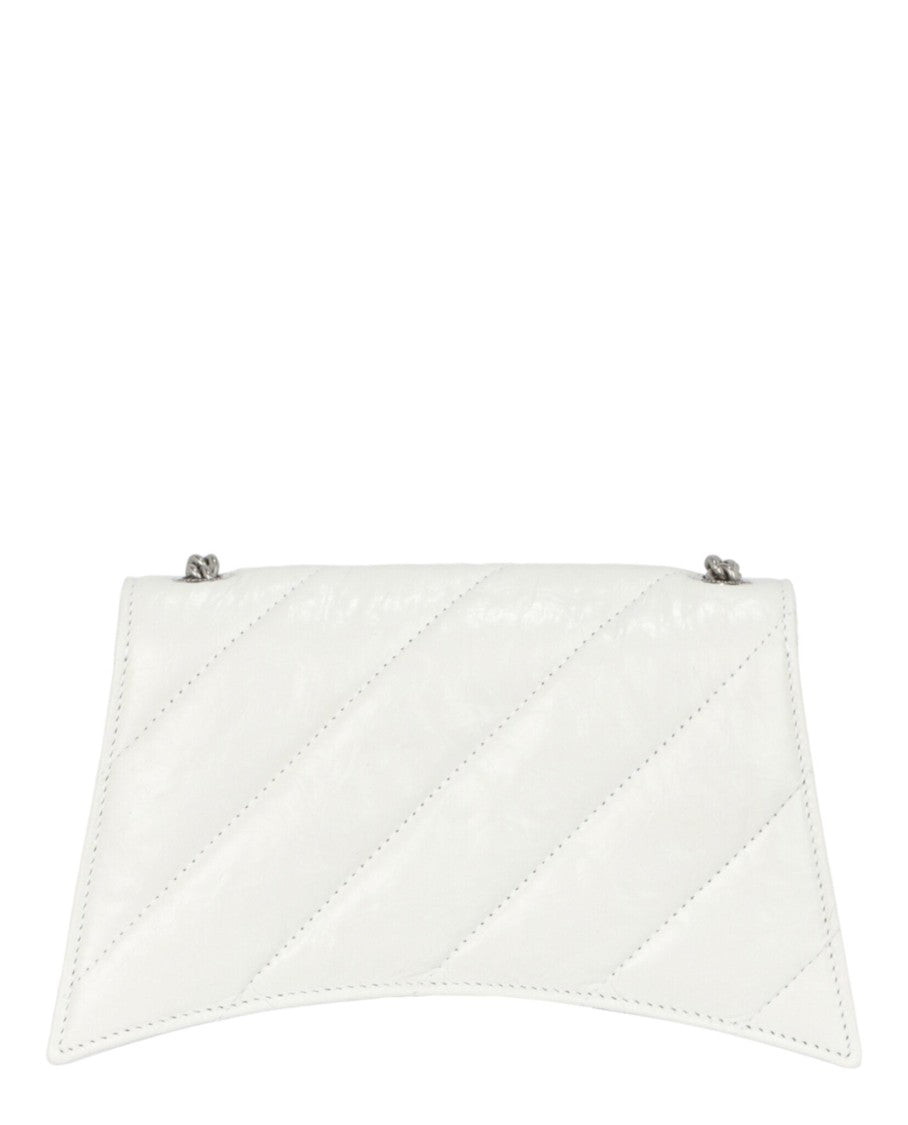 Balenciaga Quilted Calfskin Leather Shoulder Bag With Chain-Link Strap