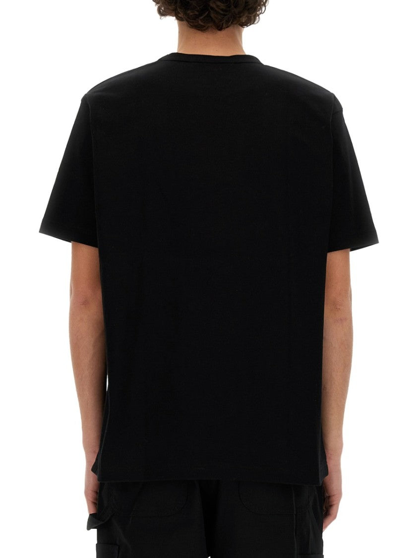 Junya Watanabe Relaxed Fit Black Graphic Print T-Shirt