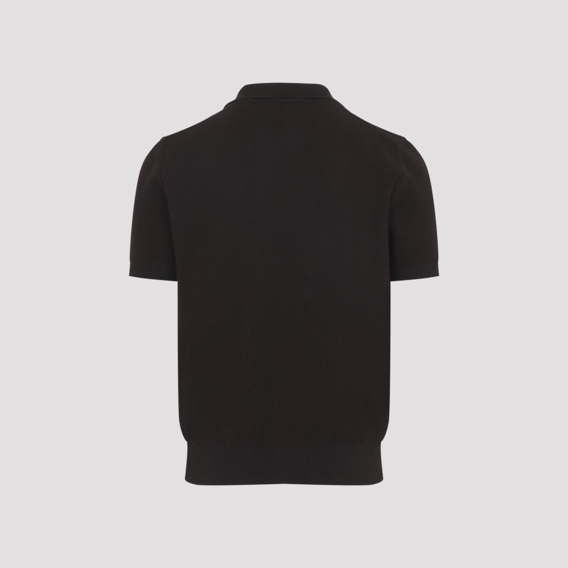Canali Short-Sleeved Polo Sweater With Classic Collar