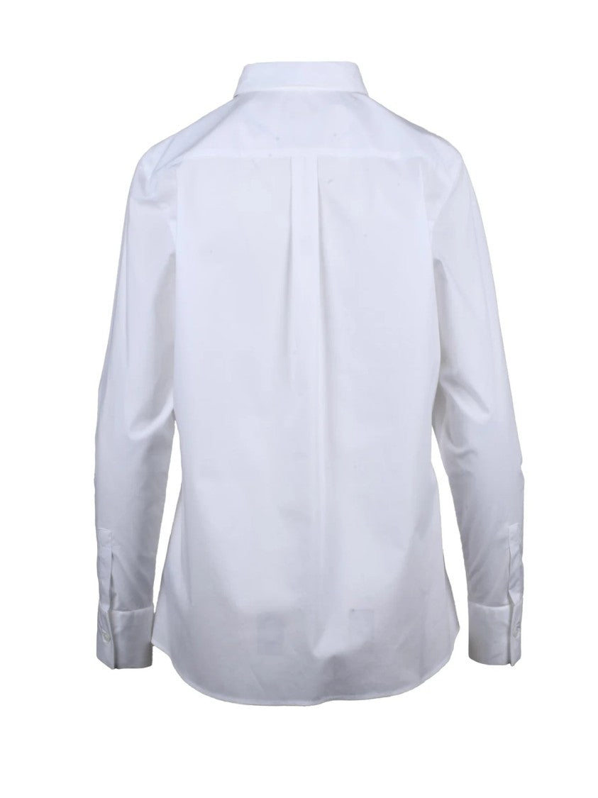 Robert Friedman White Stretch Cotton Button Shirt