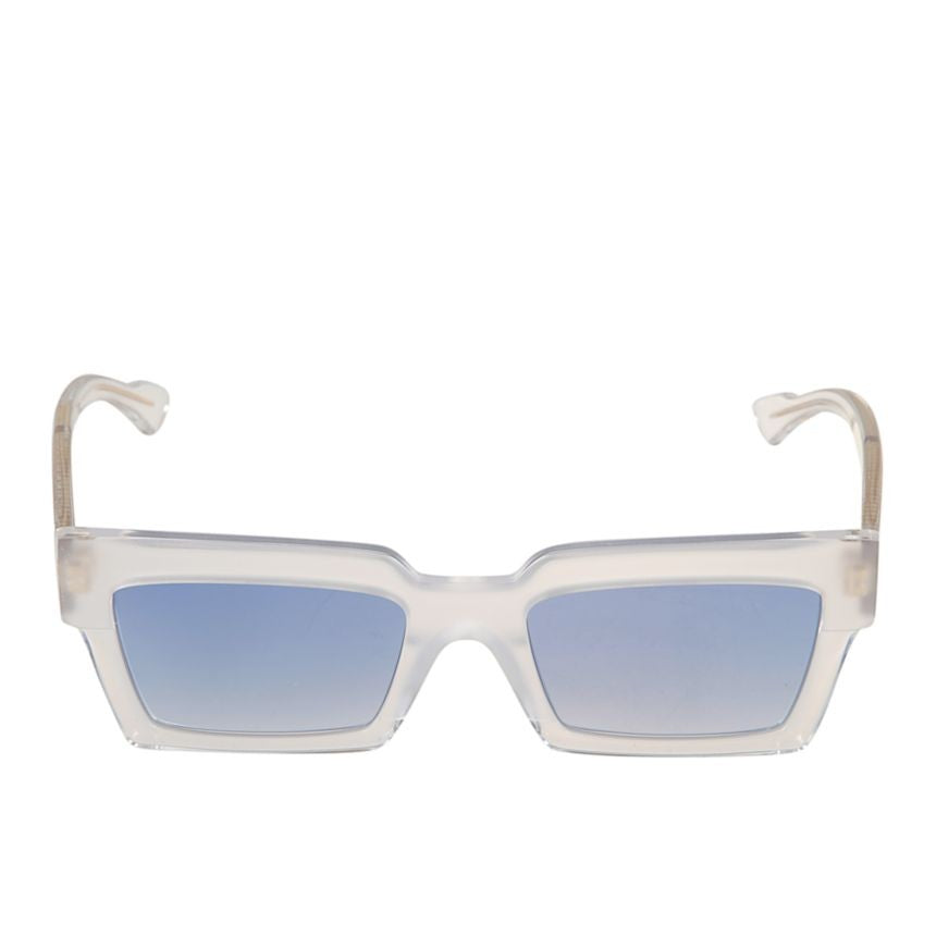 Kador Smart Translucent Rectangular Sunglasses With Gold Detailing
