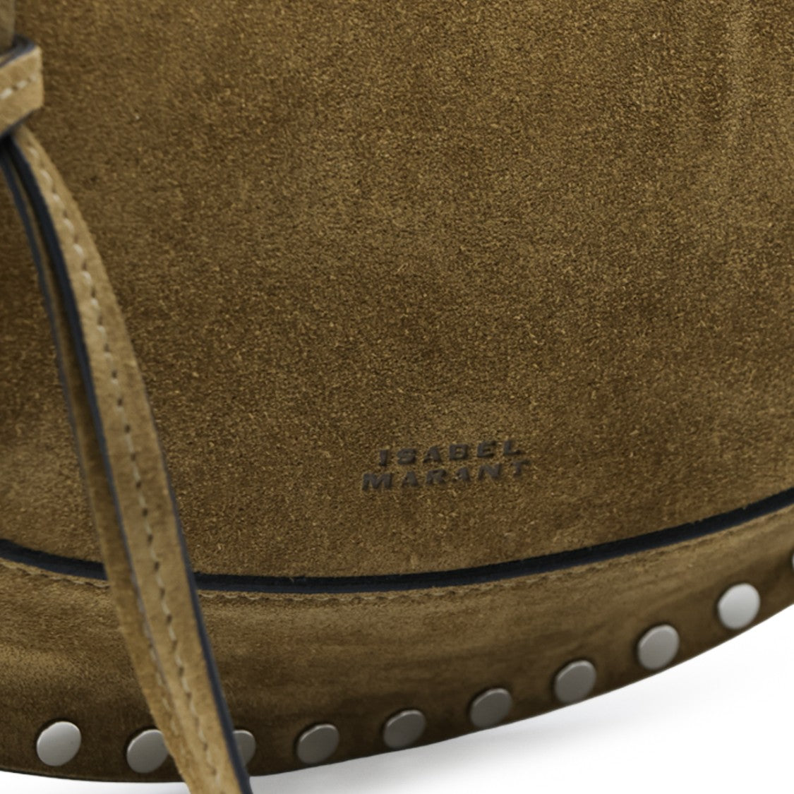 Isabel Marant Crescent-Shaped Taupe Suede Crossbody Bag