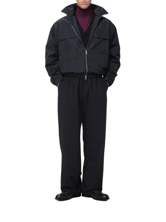 Ami Paris Lightweight Black Jacket With Concealed Hood