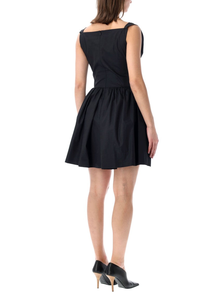 Vivienne Westwood Corset-Inspired Mini Sunday Dress With Pleated Skirt