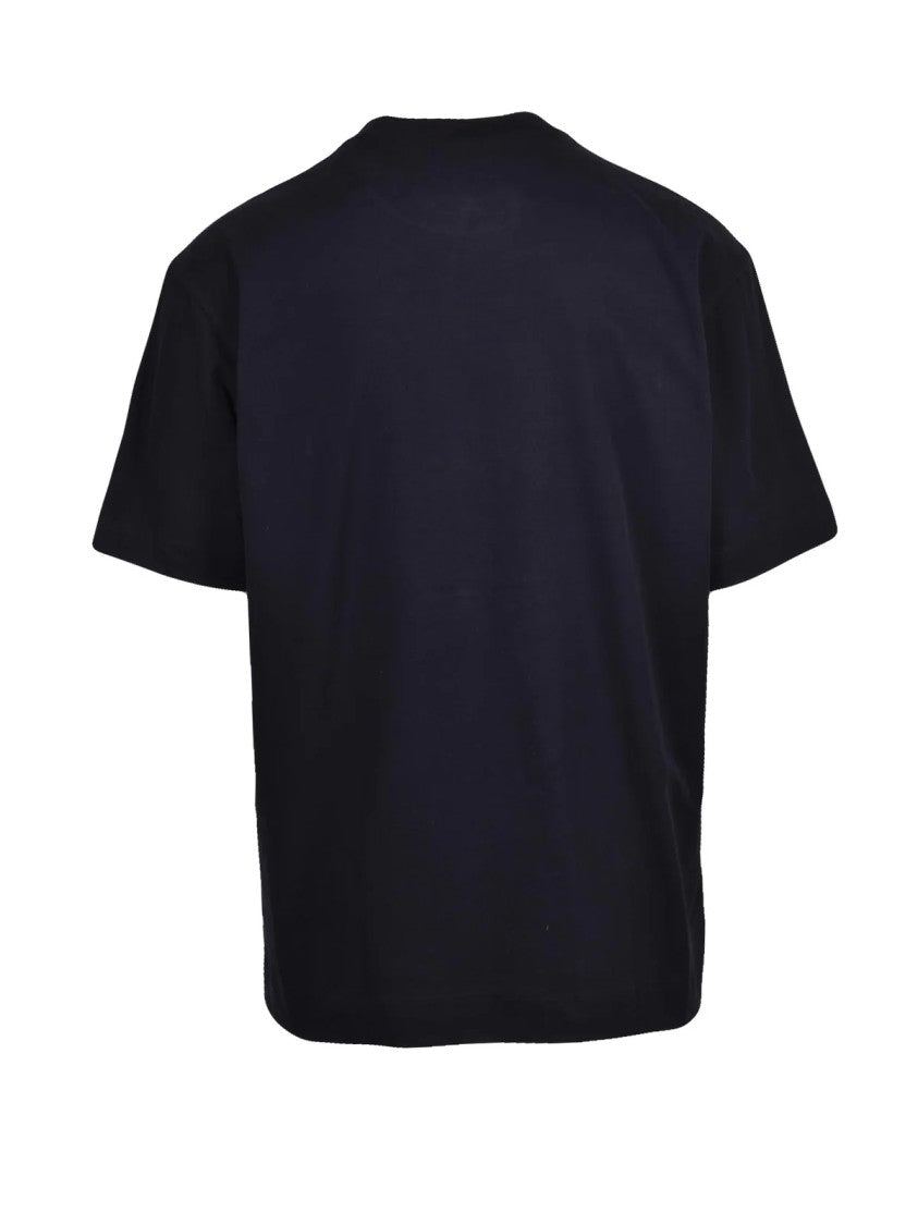 Boss X Steiff Black Cotton Minimalist T-Shirt