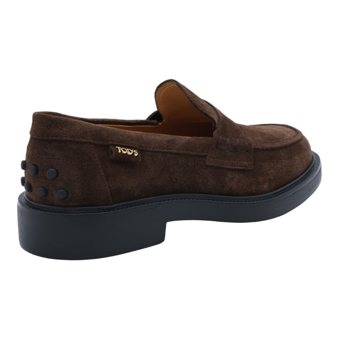 Tod's Suede Loafer Flats With Rubber Pebble Detail
