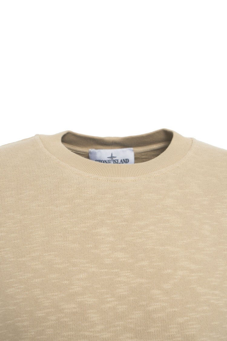 Stone Island Beige Cotton Sweatshirt