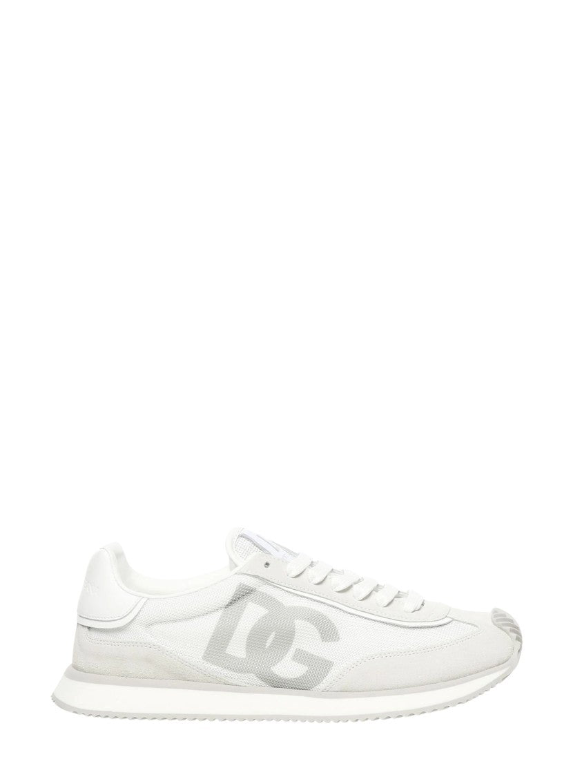 Dolce & Gabbana White Low-Profile Logo Leather Sneakers