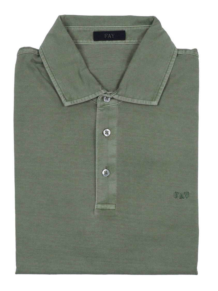 Fay Jersey Frosted Embroidery Polo Shirt