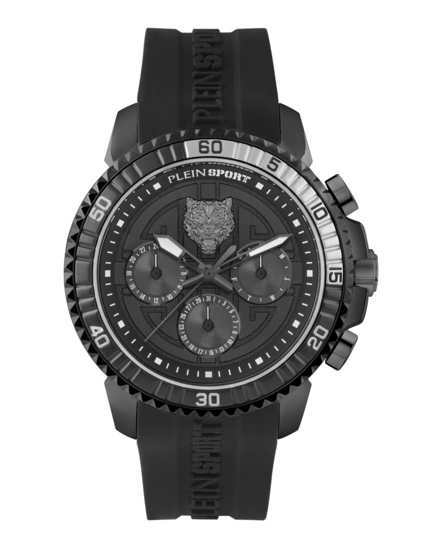 Plein Sport Powerlift Chronograph Watch With Gunmetal Case