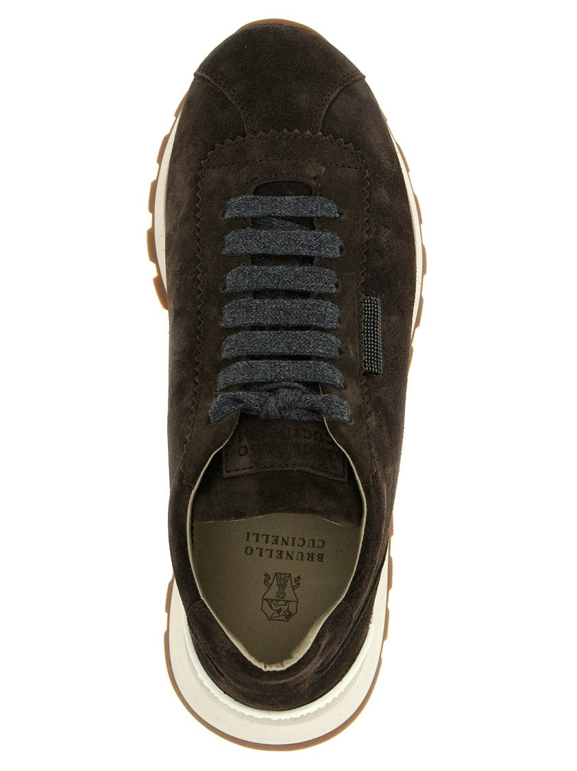 Brunello Cucinelli Shiny Tab Sneakers