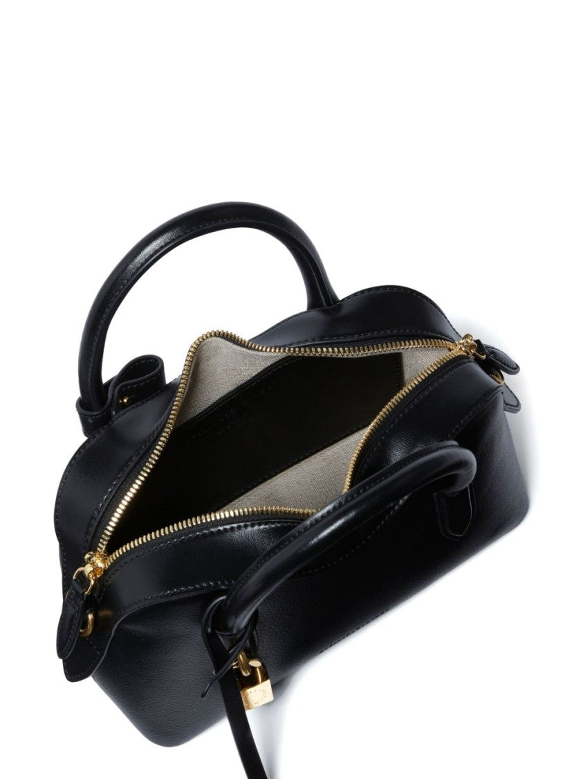 Stella Mccartney Black Double Top Handle Shoulder Bag