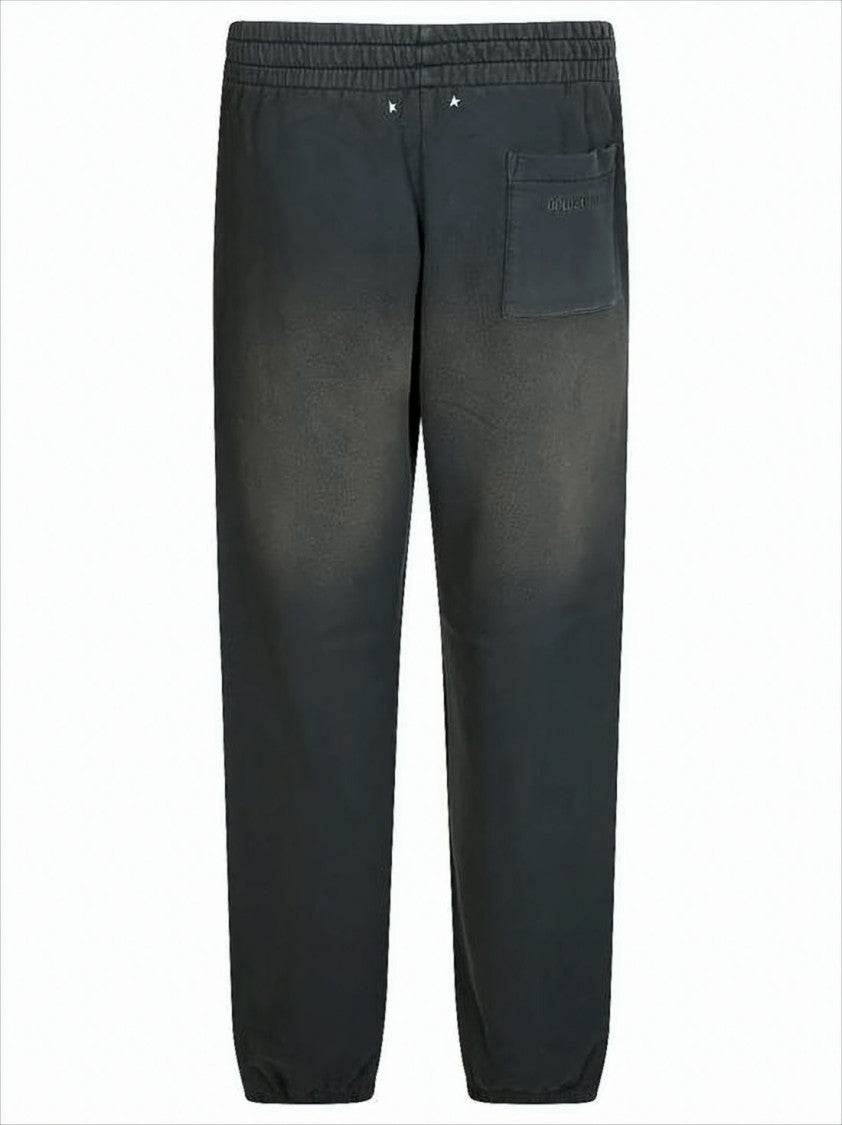 Golden Goose Vintage-Style Black Jogger Pants With Elastic Waistband